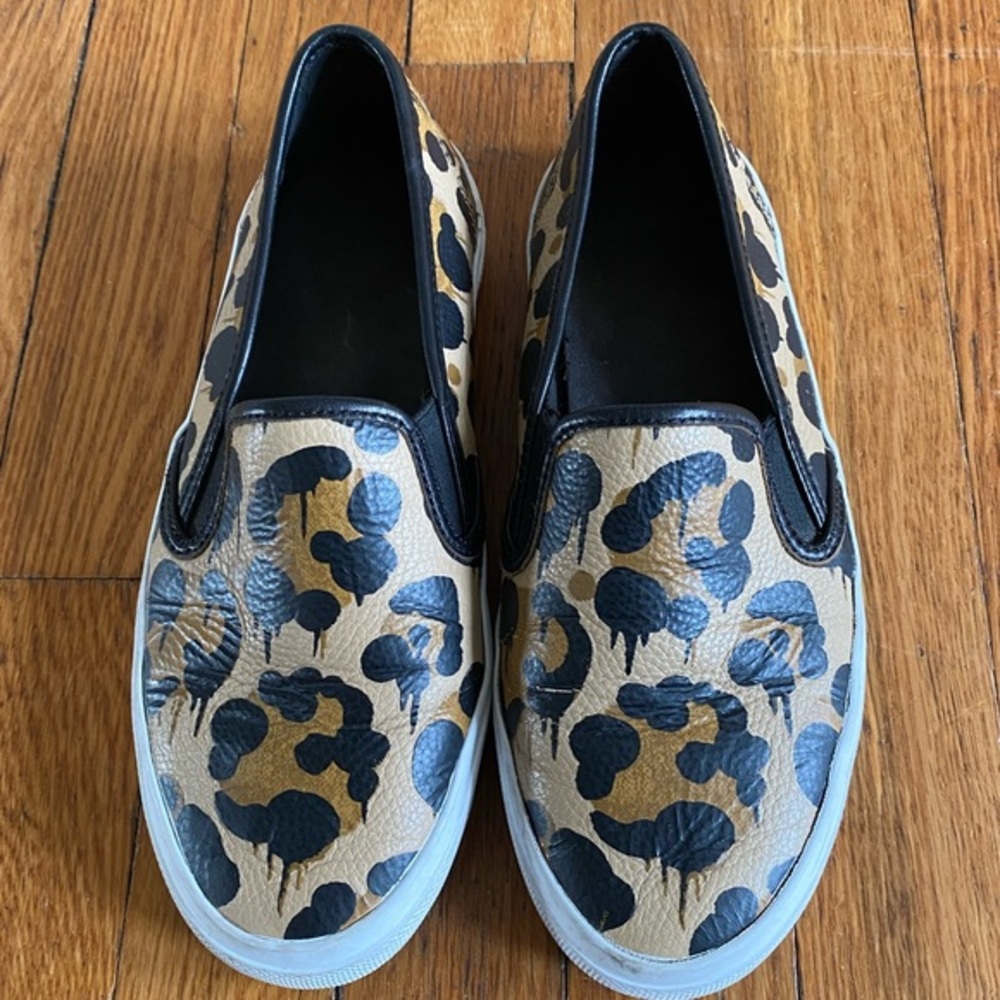 COACH Chrissy Wild Beast Leopard Print Slip On Sneakers Size 6.5 - Picture 2 of 10